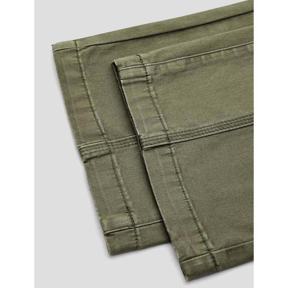 Wide Leg Utility Pants in Olive Green - Picture 6 of 12